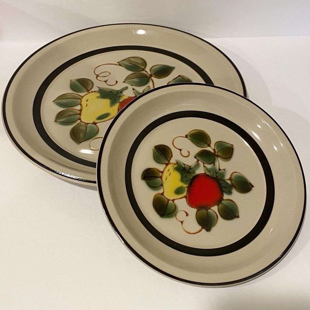 Vintage Sears Strawberry Stoneware Plate Sets – Mid-Century Dinnerware